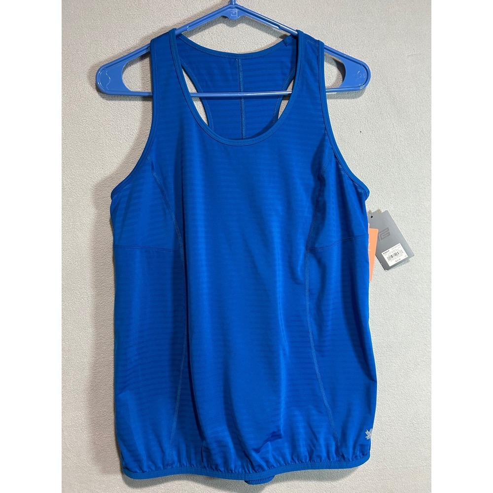 Tek Gear Tank Top Women Medium Blue DryTek Workout Racerback Keyhole Active
